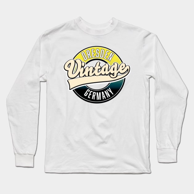 Dresden vintage style logo Long Sleeve T-Shirt by nickemporium1